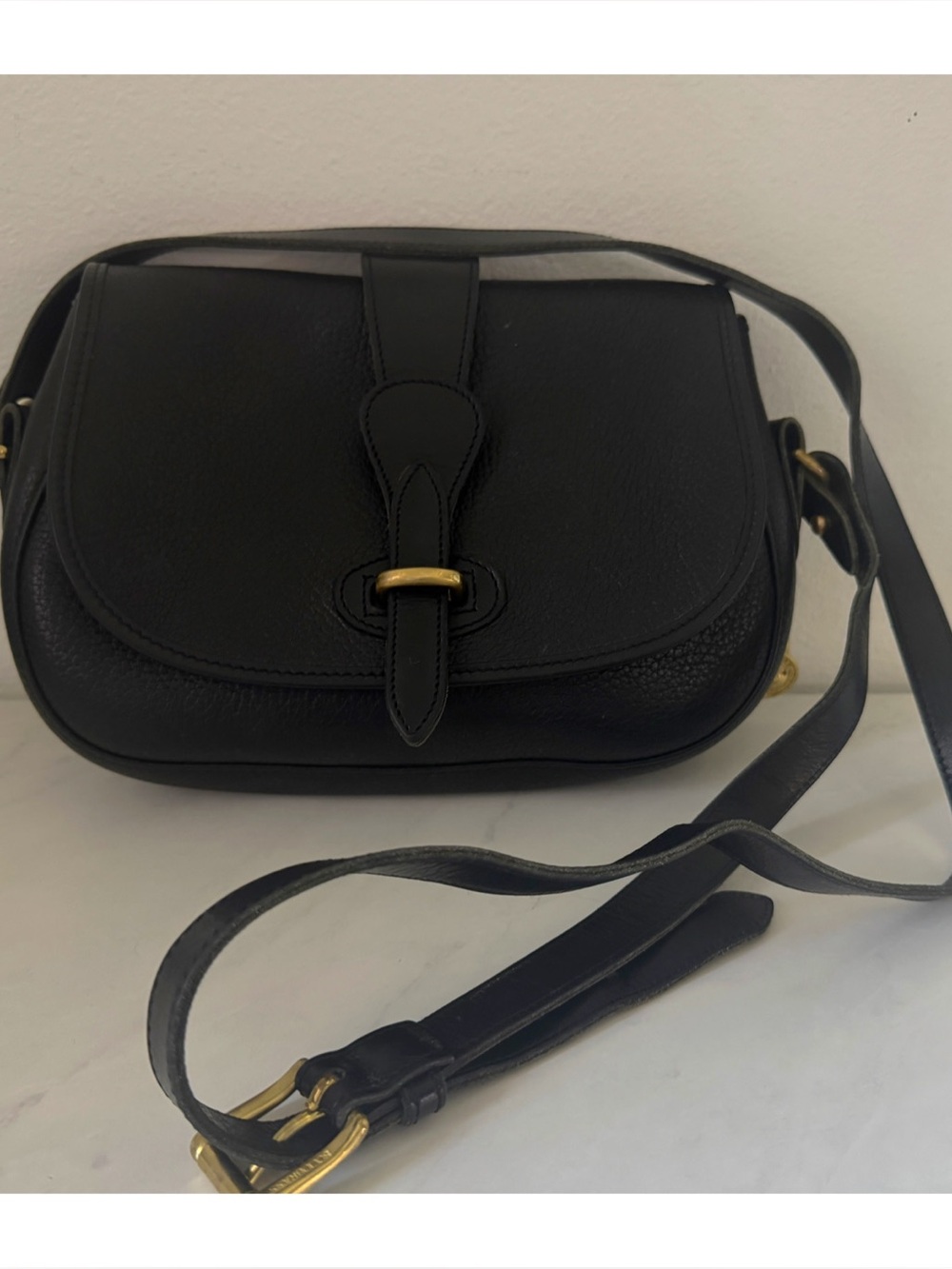 Dooney & Bourke Women's Black Leather Crossbody Bag with Gold Accent - Picture 2 of 11